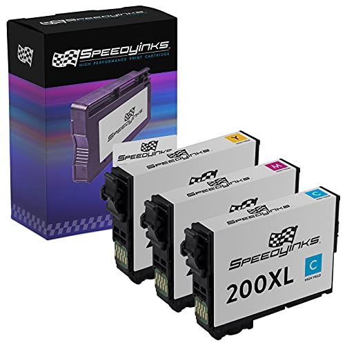  Speedy Inks Remanufactured Ink Cartridge Replacement for Epson 200XL High Yield (1 Cyan, 1 Magenta, 1 Yellow, 3-Pack)