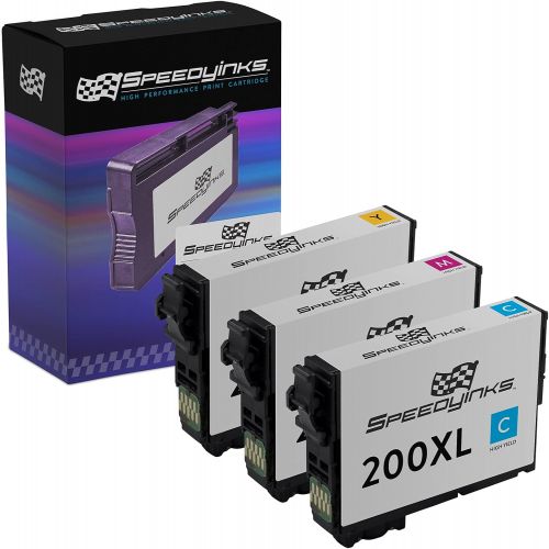  Speedy Inks Remanufactured Ink Cartridge Replacement for Epson 200XL High Yield (1 Cyan, 1 Magenta, 1 Yellow, 3-Pack)