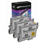 Speedy Inks Remanufactured Ink Cartridge Replacement for Epson T048 (1 Cyan, 1 Magenta, 1 Yellow, 3-Pack)