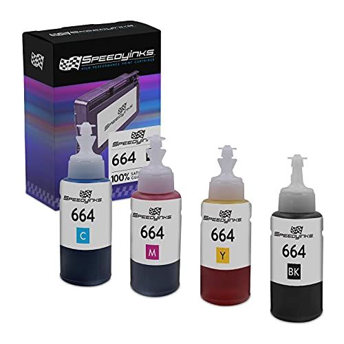  Speedy Inks Remanufactured Ink Set Replacement for Epson 644 (1 Black, 1 Cyan, 1 Magenta, 1 Yellow, 4-Pack)