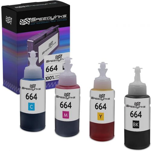  Speedy Inks Remanufactured Ink Set Replacement for Epson 644 (1 Black, 1 Cyan, 1 Magenta, 1 Yellow, 4-Pack)