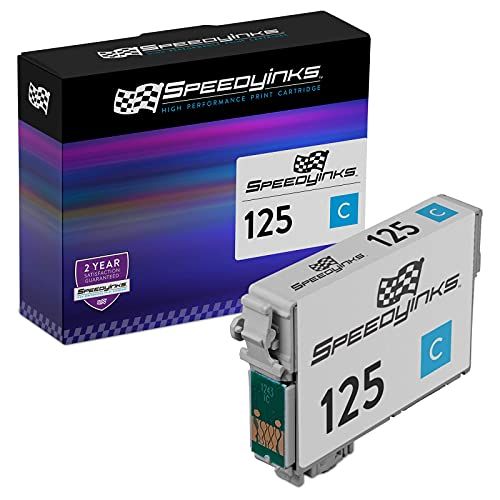  Speedy Inks Remanufactured Ink Cartridge Replacement for Epson 125 (Pigment Cyan)