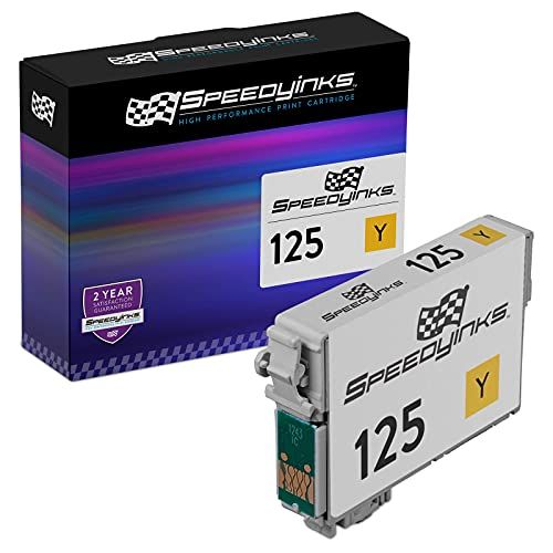  Speedy Inks Remanufactured Ink Cartridge Replacement for Epson 125 (Yellow)