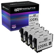 Speedy Inks Remanufactured Ink Cartridge Replacement for Epson 220XL High Capacity (Black, 4-Pack)