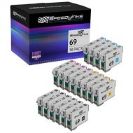 Speedy Inks Remanufactured Ink Cartridge Replacement for Epson 69 (6 Black, 4 Cyan, 4 Magenta, 4 Yellow, 18-Pack)