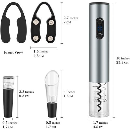  SPEEDYNEST Electric Wine Bottle Opener Gift Set Upgraded One Touch Automatic Corkscrew Wine Opener with Foil Cutter for Kitchen Bar Restaurant Home Party (4 Pcs Battery Powered)
