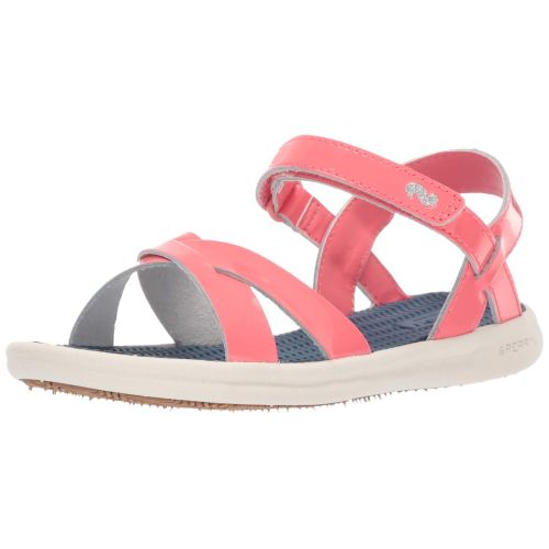  SPERRY Girls Spring Tide Sandal, Coral Patent, 120 Medium US Little Kid