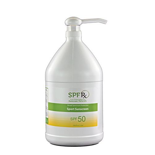  [아마존베스트]SPF Rx SPF 50 Sport Lotion - Water Resistant Sunscreen - Broad Spectrum UVA & UVB Protection - Non Greasy Residue Sunblock Bulk, 1 Gallon