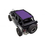 SPIDERWEBSHADE Jeep Wrangler Mesh Shade Top Sunshade UV Protection Accessory USA Made with 5 Year Warranty for Your JKU 4-Door (2007-2017) in Purple