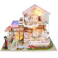 SPILAY Dollhouse Miniature with Furniture,DIY Dollhouse Kit Mini Modern Villa Model with Music Box ,1:24 Scale Creative Room Best Christmas Birthday Gift for Lovers Boys and Girls(