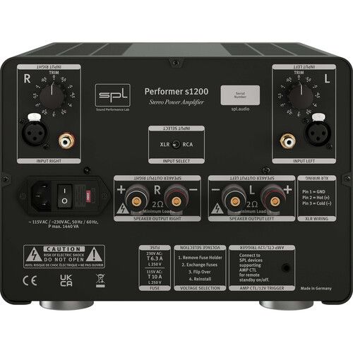  SPL Performer s1200 Stereo Amplifier (Black)