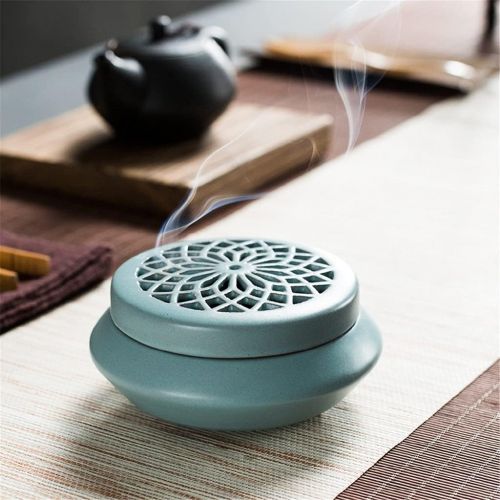  인센스스틱 SPNEC LQGSYT Ceramic Zen Incense Burners Incense Coil Holder Classical Hollow Incense Buddha Stick Incense Lore Living Room Decor (Color : B, Size : One Size)