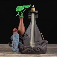 인센스스틱 SPNEC LQGSYT Backflow Incense Burner Ceramic Stick Incense Holder Aromatherapy Censer for Home Buddhist Temple (Color : B)