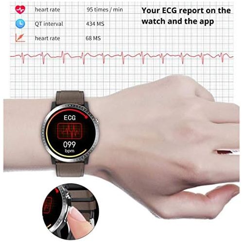  SPOREX SG5 Smart Watch Health Focused Heart Rate, Blood Pressure & Blood Oxygen Monitor, Fitness Tracker, Smartwatch Android Phones and iPhone Compatible; Waterproof; Sport Smartwa