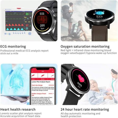  SPOREX SG5 Smart Watch Health Focused Heart Rate, Blood Pressure & Blood Oxygen Monitor, Fitness Tracker, Smartwatch Android Phones and iPhone Compatible; Waterproof; Sport Smartwa