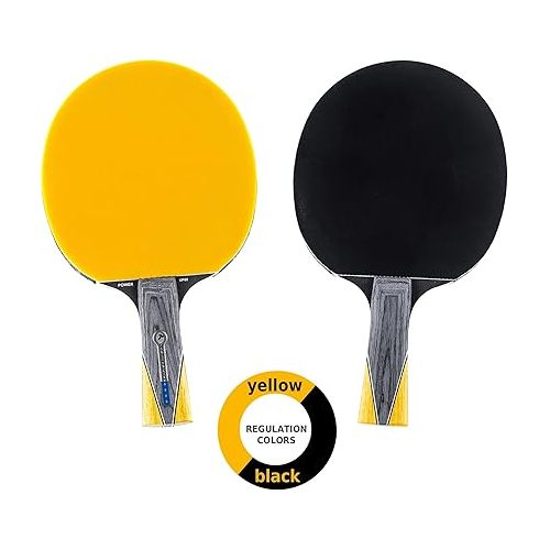  Ping Pong Paddle with Killer Spin + Case for Free - Professional Table Tennis Racket for Beginner and Advanced Players - Improve Your Ping Pong Skills with JT Ping Pong Paddle Set