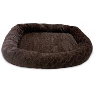 Ethical Pets Sleep Zone Diamond Cut Plush Oval Orthopedic Donut, Cuddler Dog Bed - Non-Woven Bottom - 40X35 Inches