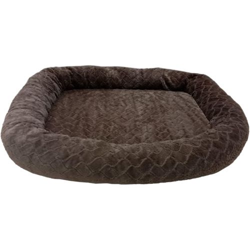  Ethical Pets Sleep Zone Diamond Cut Plush Oval Orthopedic Donut, Cuddler Dog Bed - Non-Woven Bottom - 40X35 Inches