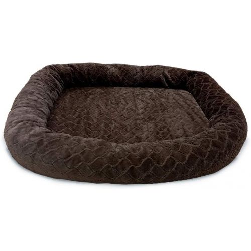  Ethical Pets Sleep Zone Diamond Cut Plush Oval Orthopedic Donut, Cuddler Dog Bed - Non-Woven Bottom - 40X35 Inches