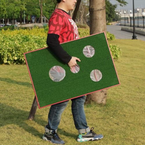  [아마존베스트]SPRAWL Golf Cornhole Set Chipping Game Indoor/Outdoor Golf Chip Shot Yard Game Hitting Mat for Tailgate, Party, Office, Backyard 2 x 3 FT