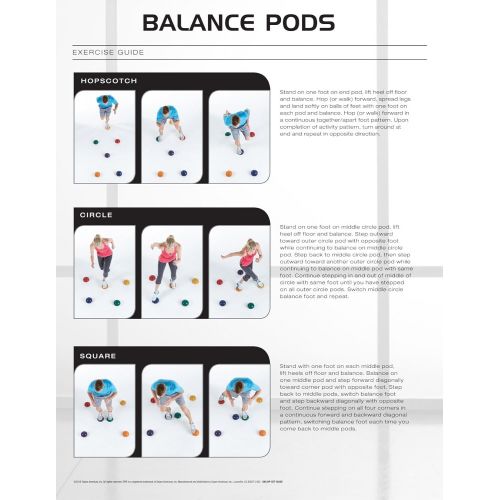  SPRI Balance Pods Hedgehog Stability Balance Trainer Dots (Set of 6)