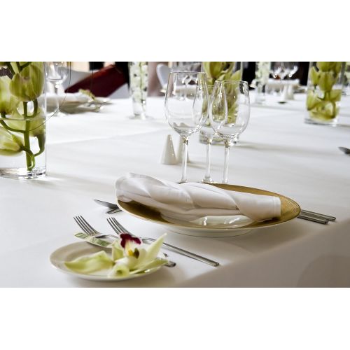  SPRINGROSE Ecoluxe 90 x 156 Inch Rectangular White Tablecloth 10 Set | Sleek & Elegant Touch, Crease & Wrinkle Resistant Polyester | For Wedding Receptions, Banquets, Restaurants,