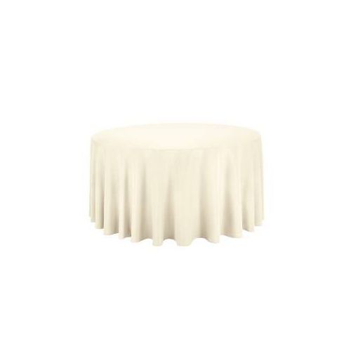  SPRINGROSE Ecoluxe 120 Inch Round Ivory Tablecloth 10 Set | Sleek & Elegant Touch, Crease &...