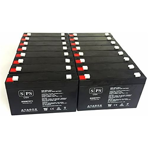  6V 7Ah Replacement Battery Enduring 3FM7, 3-FM-7 (UPS Replacement Battery) - SPS Brand (16 Pack)