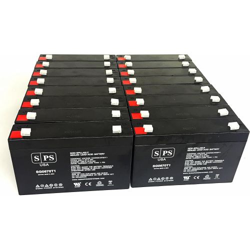  6V 7Ah Replacement Battery Enduring 3FM7, 3-FM-7 (UPS Replacement Battery) - SPS Brand (16 Pack)