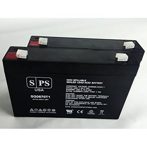  6V 7Ah Replacement Battery AJC-C7S - SPS Brand (2 Pack)