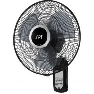 SPT SF-16W81 16 Wall Mount Fan with Remote Control, Black