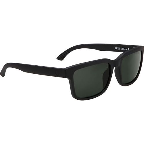  SPY Helm 2 Square Sunglasses, Sosi Matte Black-Hd Plus Gray Green Polar, One Size