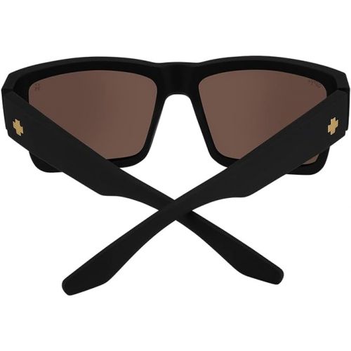  Spy Optic Cyrus Sunglasses Soft Matte Black with Happy Bronze Gold Spectra Mirrored Lens