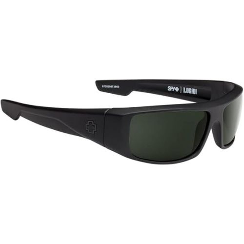  SPY OPTIC LOGAN MATTE BLACK POLARIZED PLASTIC SIGNATURE GREY LENS SUNGLASSES SHADES