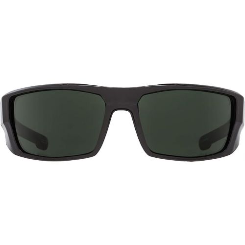  Spy Optic Dirk Black-Happy Gray Green Wrap Sunglasses, 64 mm