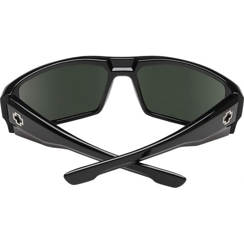  Spy Optic Dirk Black-Happy Gray Green Wrap Sunglasses, 64 mm