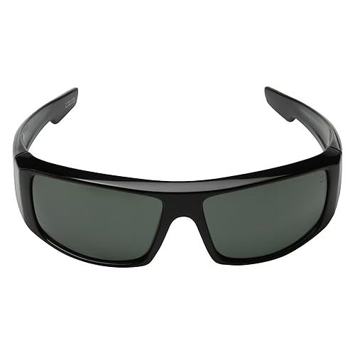  Spy Optic Logan Sunglasses Gloss Black w/Happy Grey Green Lens + Sticker
