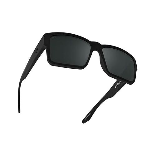  SPY Cyrus Sunglasses Matte Black with Happy Boost Black Mirror Polarized Lens + Case