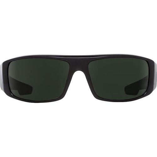  Spy Optic Logan 670939038863 Wrap Sunglasses, 60 mm (Black/Happy Gray/Green)