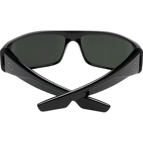  Spy Optic Logan 670939038863 Wrap Sunglasses, 60 mm (Black/Happy Gray/Green)
