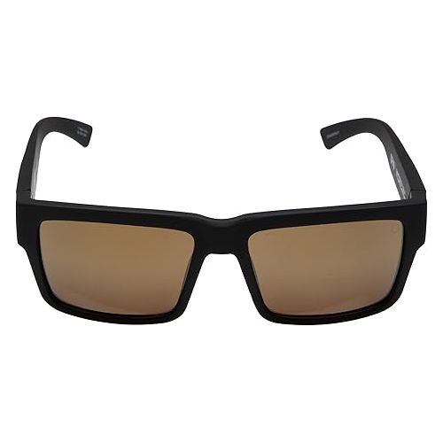  Spy Optic Montana Sunglasses Matte Black w/Happy Bronze with Gold Mirror Lens + Sticker