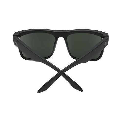  Spy Discord Sunglasses Soft Matte Black With HD Plus Grey Green Lens