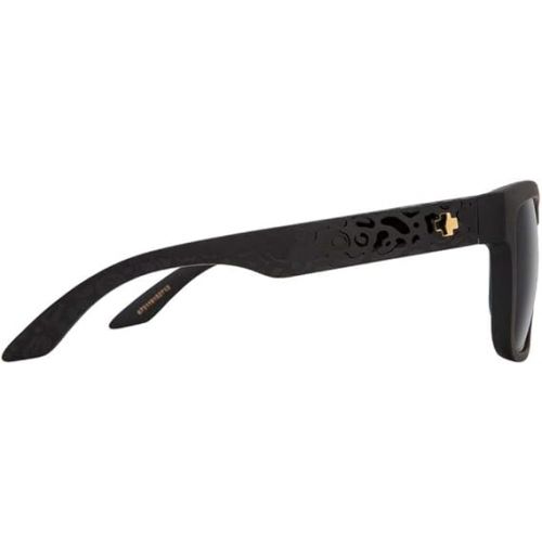  Spy Optic Discord Sunglasses Matte Black Leopard w/Happy Grey Green Silver Flash Lens + Sticker