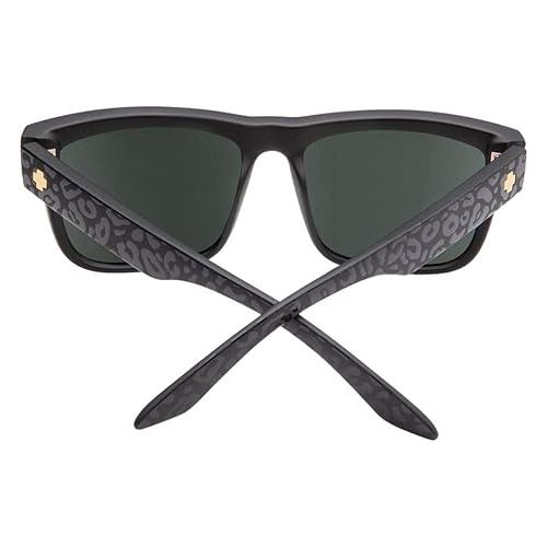  Spy Optic Discord Sunglasses Matte Black Leopard w/Happy Grey Green Silver Flash Lens + Sticker