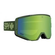 SPY Optic ACE Snow Goggle, Winter Sports Protective Goggles, Color and Contrast Enhancing Lenses, Monochrome Olive - Happy LL Yellow with Green Spectra Mirror Lenses