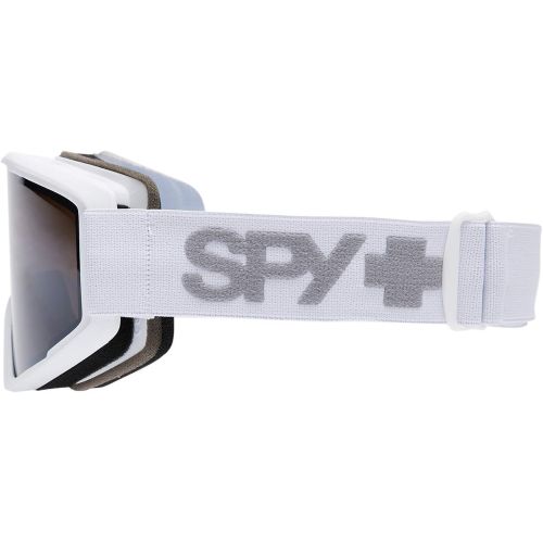  SPY Optic Crusher Elite Snow Goggle, Winter Sports Protective Goggles, Color and Contrast Enhancing Lenses, Matte White - HD Bronze with Silver Spectra Mirror Lenses