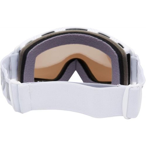  SPY Optic Crusher Elite Snow Goggle, Winter Sports Protective Goggles, Color and Contrast Enhancing Lenses, Matte White - HD Bronze with Silver Spectra Mirror Lenses