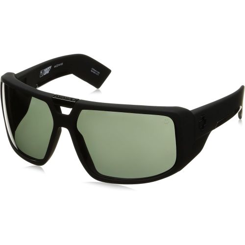  Spy Optic Touring Wrap Sunglasses, BlackHappy GrayGreen, 64 mm