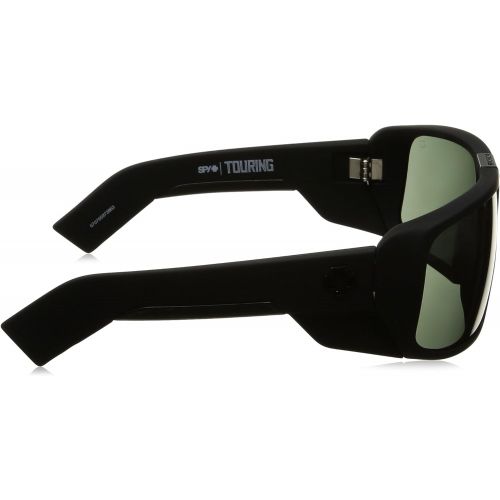  Spy Optic Touring Wrap Sunglasses, BlackHappy GrayGreen, 64 mm