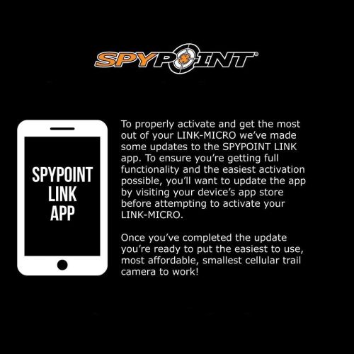  SPYPOINT Link Micro with 16GB MicroSD (Smallest on The Market!) Wireless/Cell Trail Camera, 4 Power LEDs, Fast 4G Photo Transmission w/Preactivated SIM, Fully Configurable via App